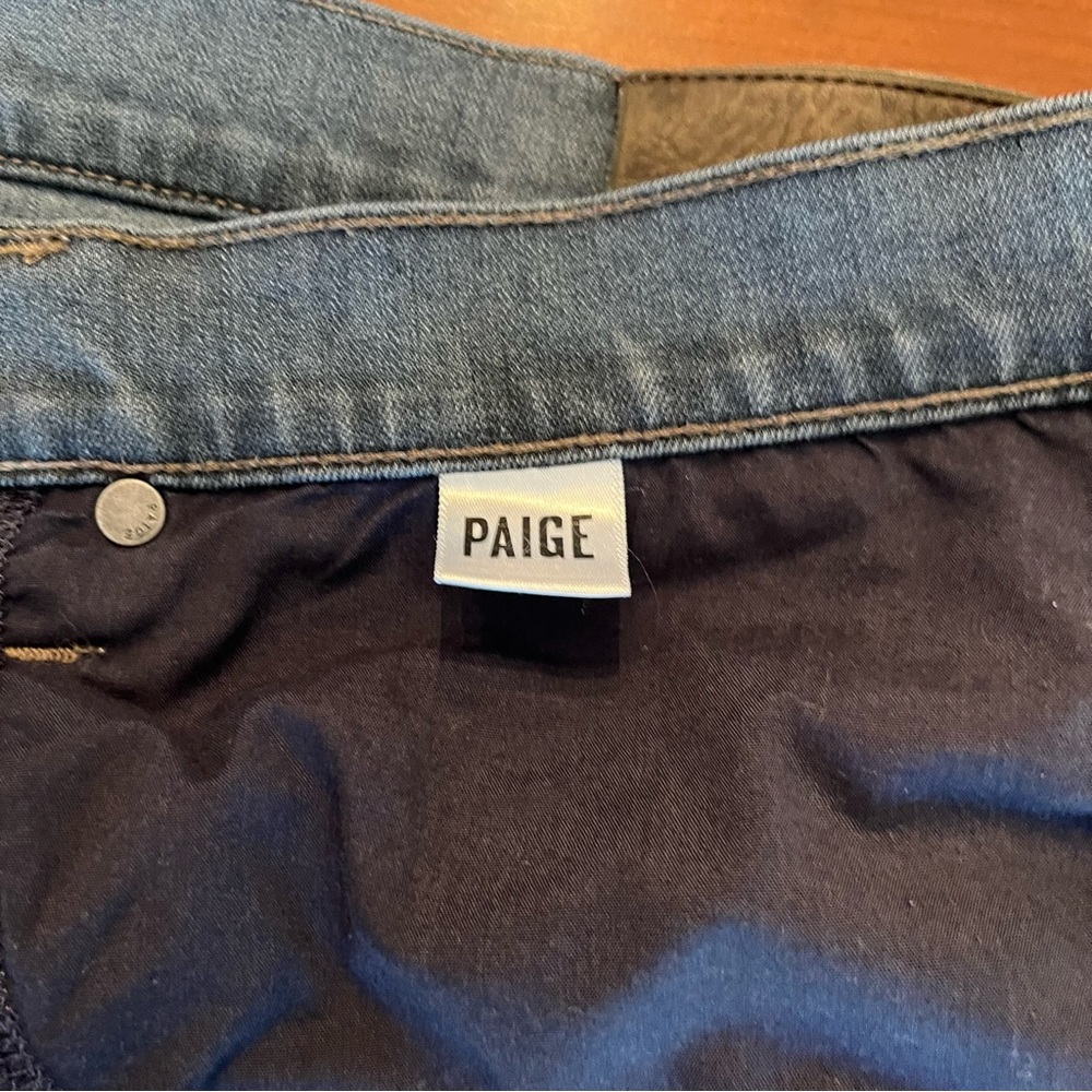 PAIGE Federal Men's Charcoal Gray Slim Straight Fit Cotton Jeans Size 36 - Picture 11 of 15